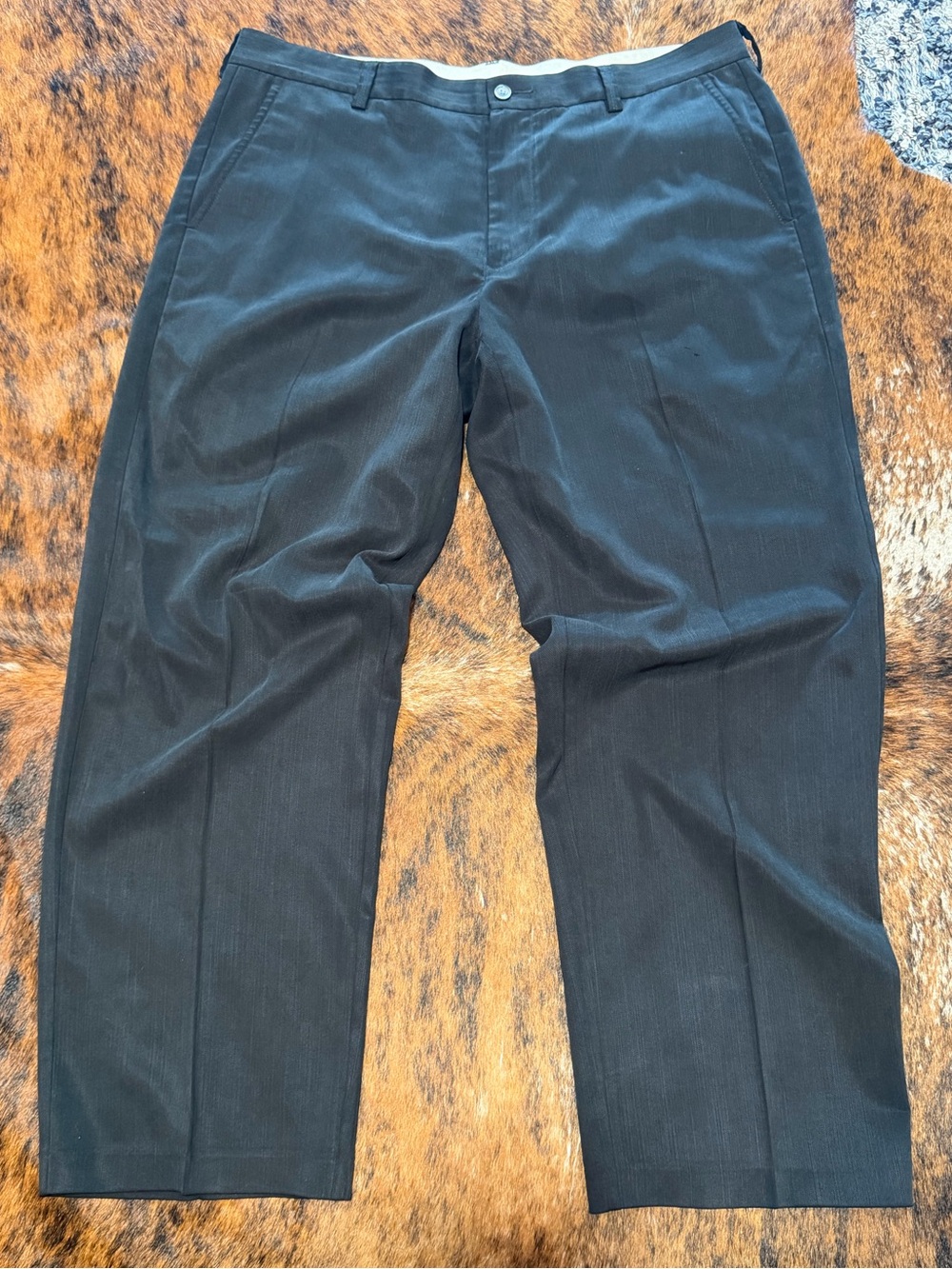 Tommy Bahama Black Wide Leg Baggy Tencel Wool Casual Pants Men's 38x30 Flat